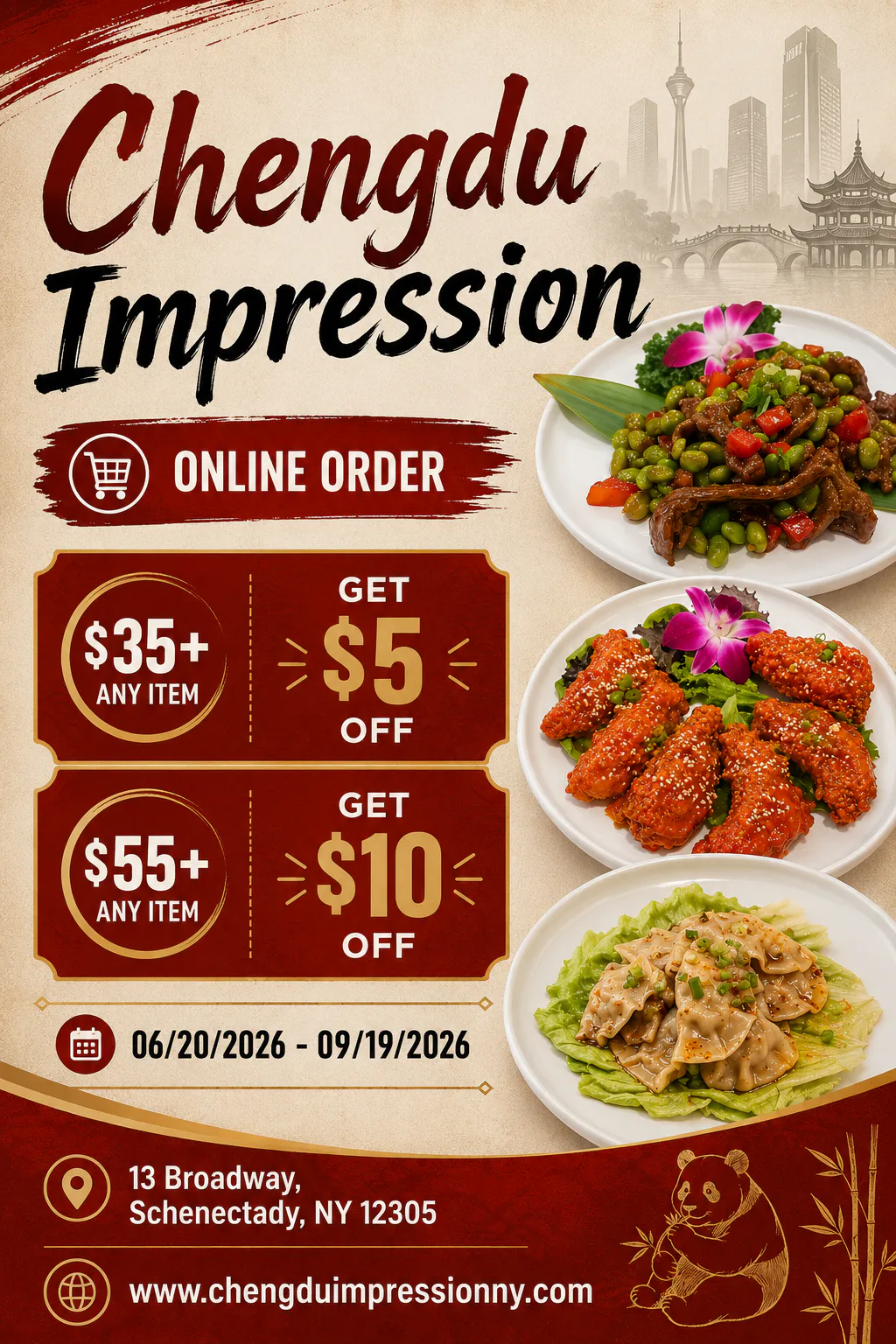 $35+ any item, Get $5 off
$55+ any item, Get $10 off